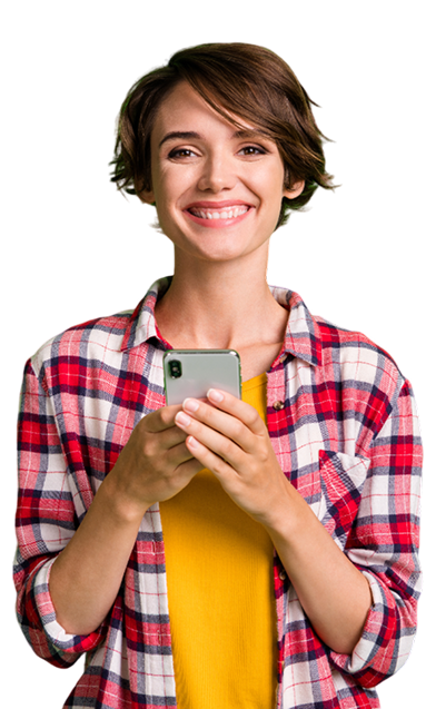 Happy person shopping